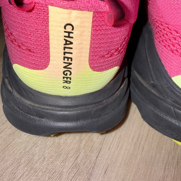 Hoka Women's Neon Pink and Black Athletic Shoes - Picture 4 of 5